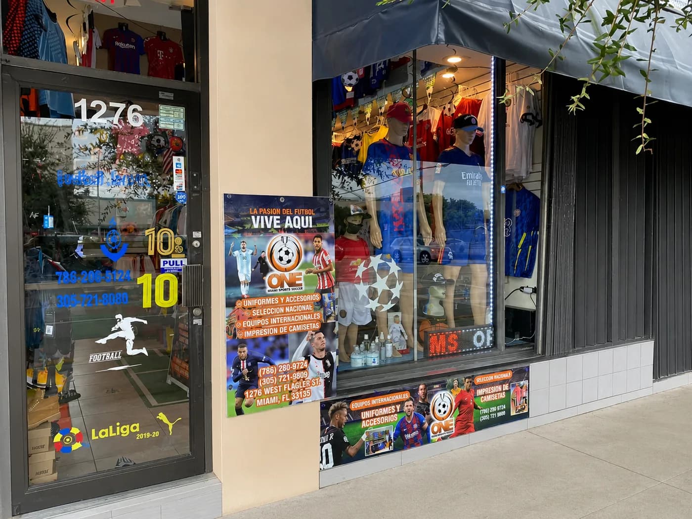 One Miami Sports Soccer storefront in Miami